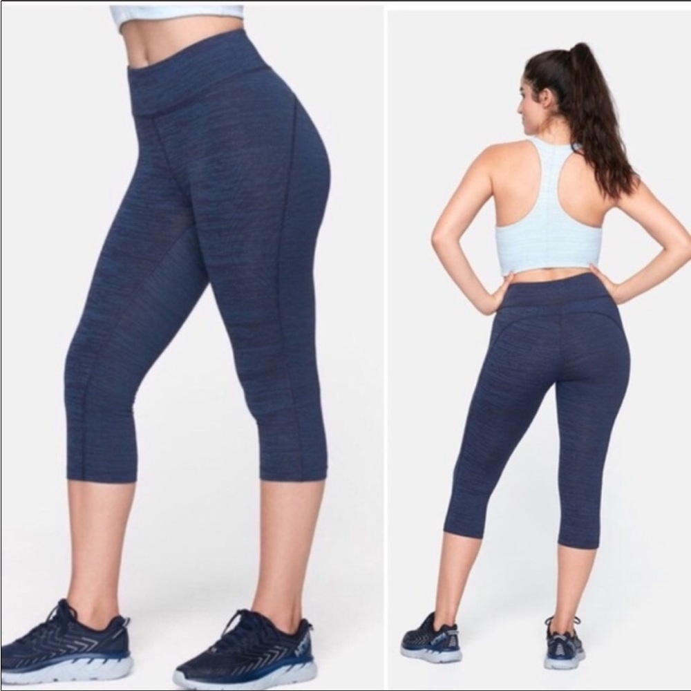 Outdoor Voices Techsweat Flex Crop Leggings Blue Small